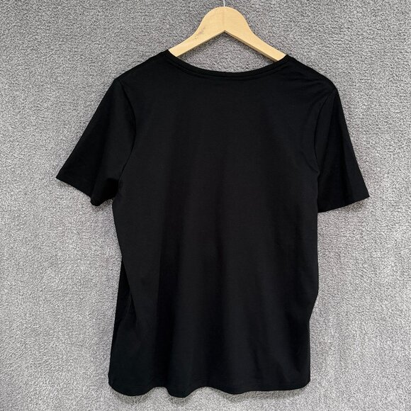Banana Republic Luxe Touch Cotton V-neck T-shirt XL Black - Picture 9 of 10